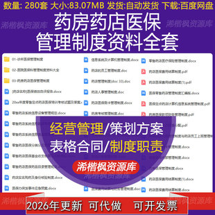 医院药房药店医保管理制度岗位职责突发事件应急预案工作计划总结