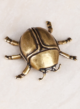 黄铜瓢虫小摆件昆虫迷你盆景观赏