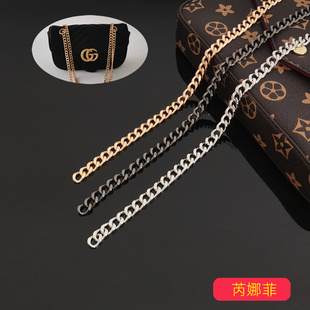 适用双GG包包无扣款不掉色链条肩背斜挎替换五金长链子单买配件