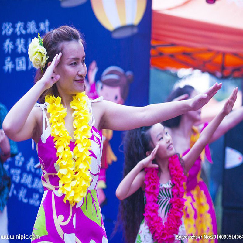 夏威夷草裙舞花环公司颁奖运动会年会开幕式派对酒吧舞蹈表演颈环