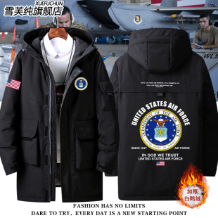 美国国家USA海军陆军空军军徽周边羽绒服外套男女潮夹克百搭衣服