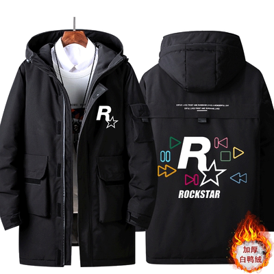 GTA5游戏公司R星Rockstar Games周边羽绒服男女休闲棉服加厚外套