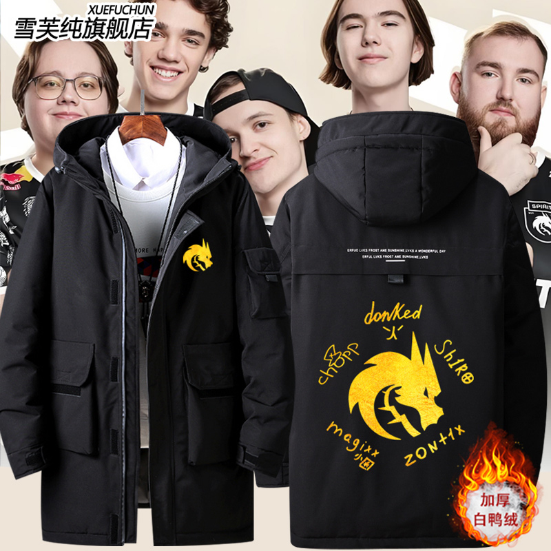 TeamSpirit战队TS绿龙羽绒服