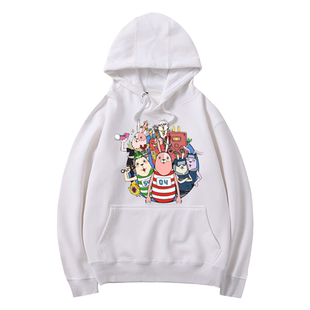 越狱兔动漫周边联名款地球卡通兔子连帽卫衣男女休闲外套情侣衣服