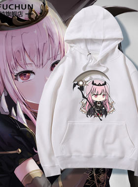 Hololive萌娘Calli森美声Q版二次元衣服连帽卫衣男女休闲上衣外套
