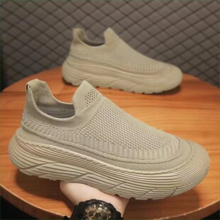 回力1927新款男鞋飞织透气网面运动鞋厚底增高轻便软底休闲板鞋男