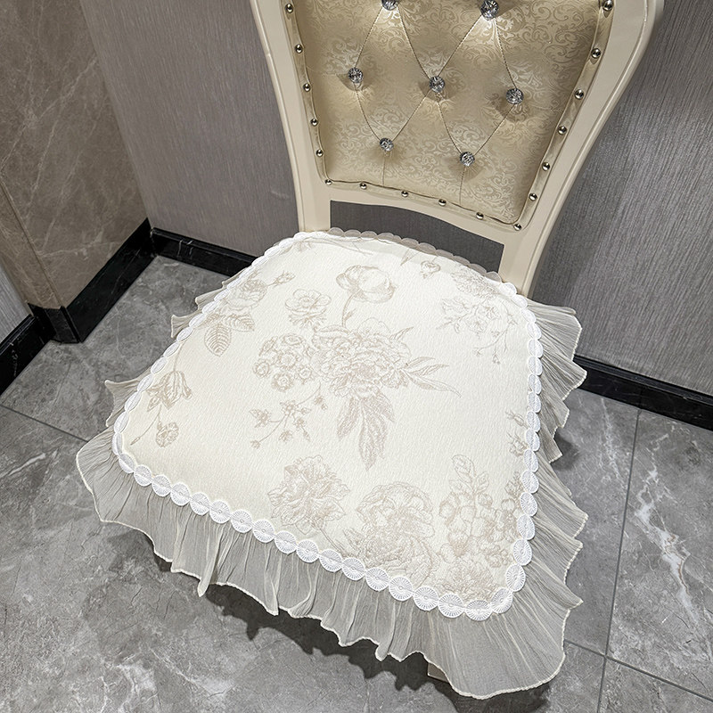 雪尼尔餐椅垫四季通用轻奢现代高档防滑欧美法式田园椅子坐垫套罩,居家布艺,椅垫,淘宝优惠券,粉丝福利购,淘宝优惠卷