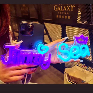 jimmysea粉丝应援 手腕LED胸牌演唱会粉丝应援背夹灯牌应援棒