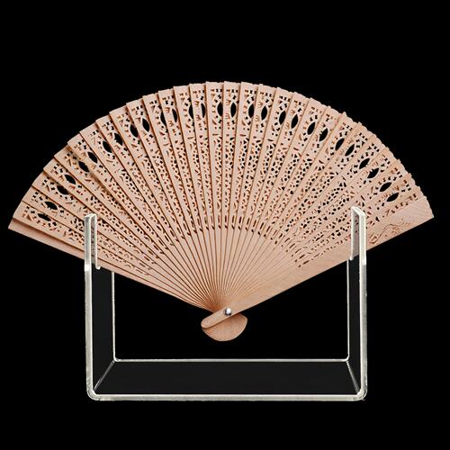 亚克力扇子展示架 透明团扇支架底座 折叠扇纸扇支架婚礼装饰摆设