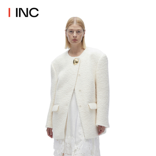 ICEDUST 小香風金扣圓領羊毛夾克外套上衣女 IINCBOUTIQUE 折扣