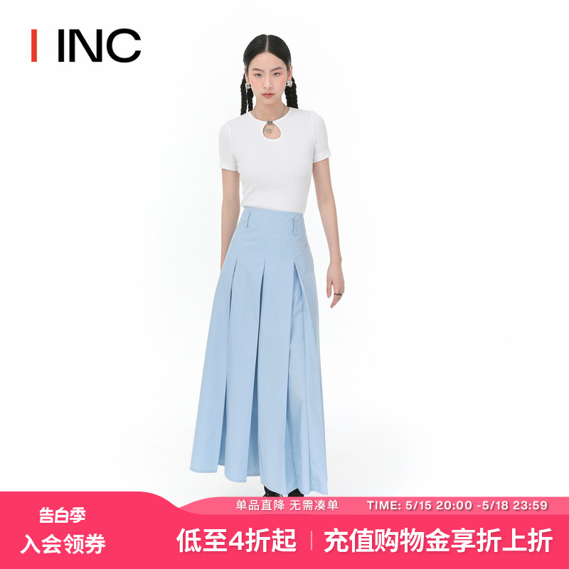 【IMMI 设计师品牌】IINC 春夏素色百褶半裙 女装/女士精品 半身裙 原图主图