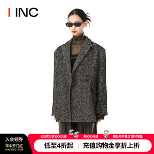 23AW秋冬羊毛腰带人字纹西装 GANNI设计师品牌 IINC 外套女