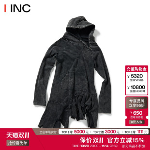 复古连帽长袖 新款 上衣IINC 不规则下摆长卫衣女25AW秋季 PERVERZE