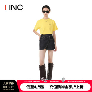 23PF牛仔短裙女不对称半身裙子 IINC Coperni设计师品牌