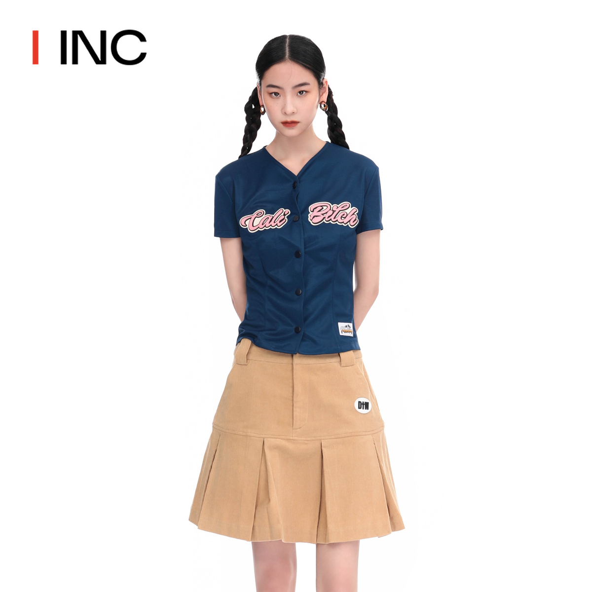 【MARK GONG 设计师品牌】IINC 春夏字母刺绣衬衫美式复古上衣女 女装/女士精品 衬衫 原图主图