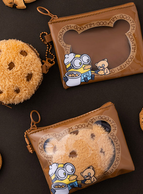 【直播专属】环球影业小黄人TIM熊饼干零钱包可爱卡通耳机包