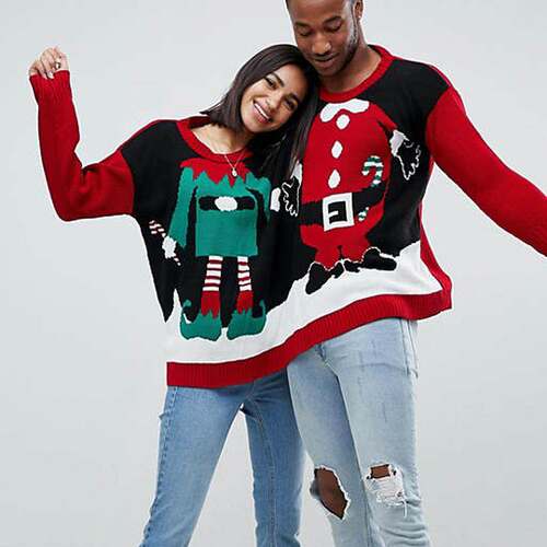 New Autumn Winter Christmas Party Plus-Size Loose Couples