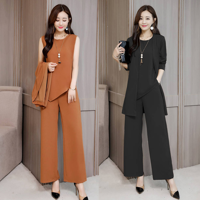 women秋大码三件套女2021