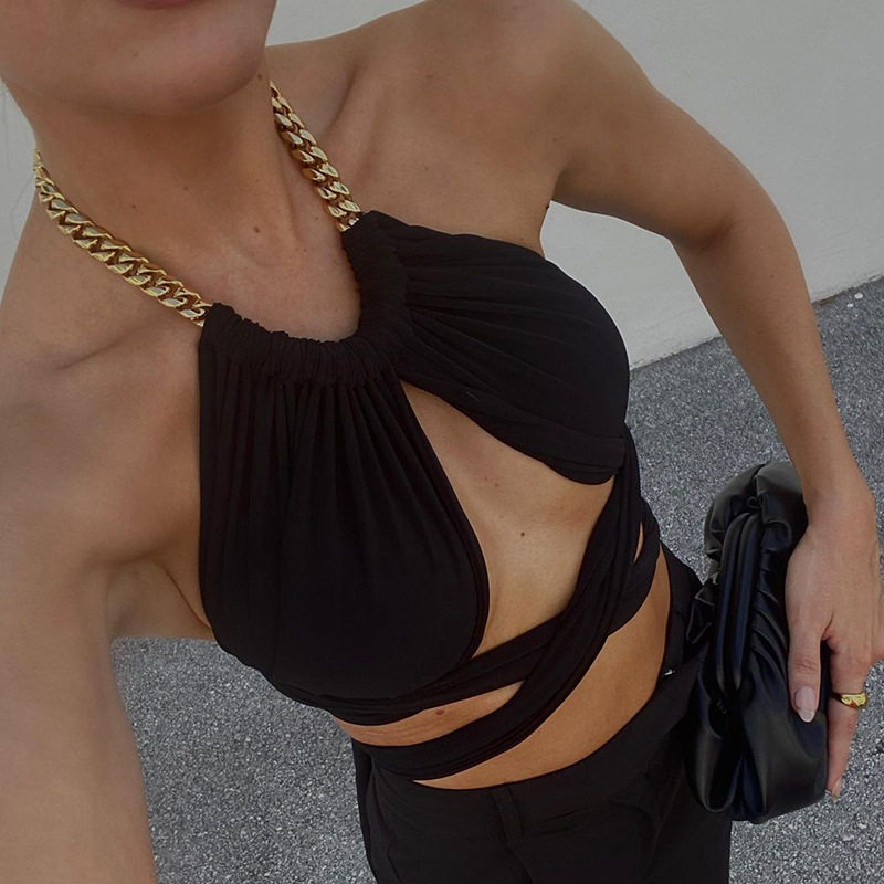 Outfitgirl设计感金属链条挂