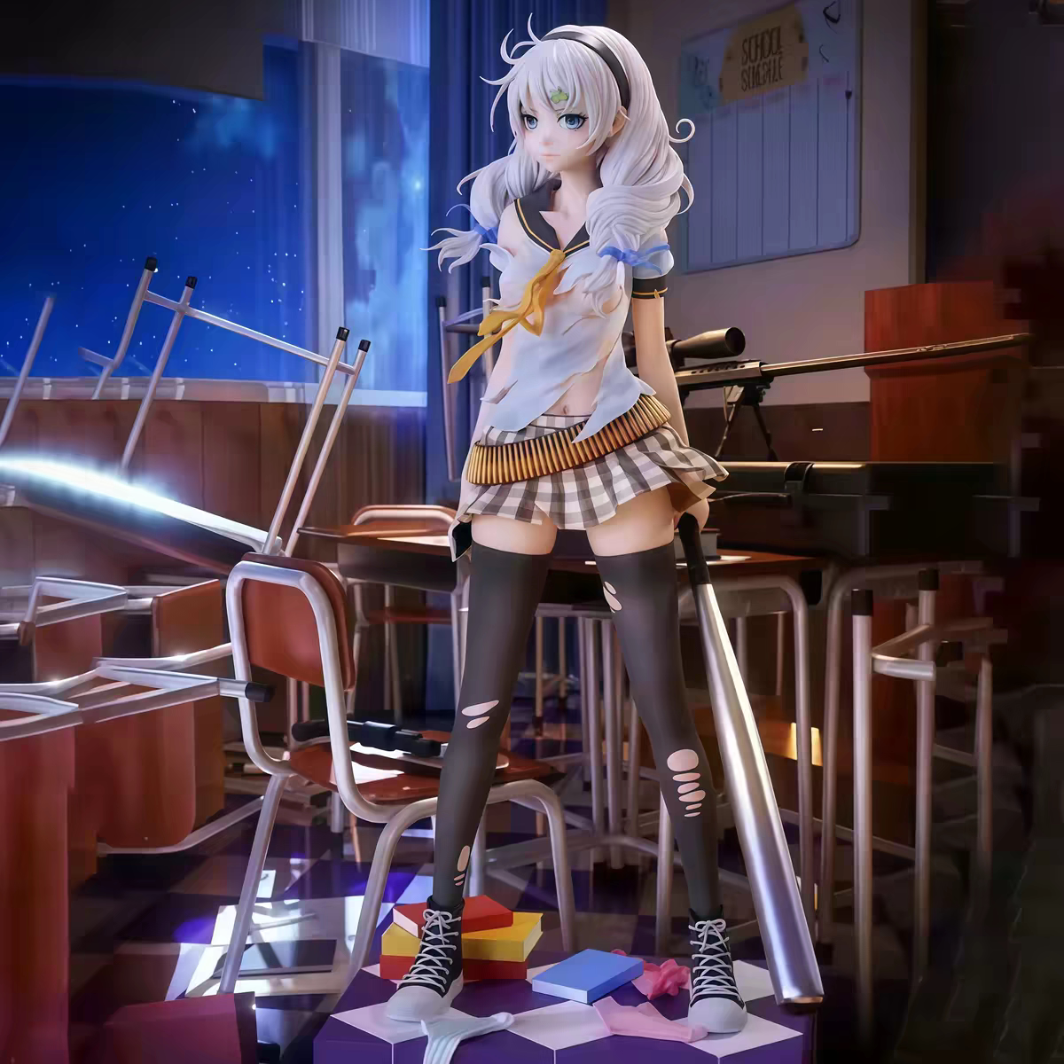 二次元美少女 琪亚娜 站姿 机箱桌面公仔礼物摆件模型 手办潮玩