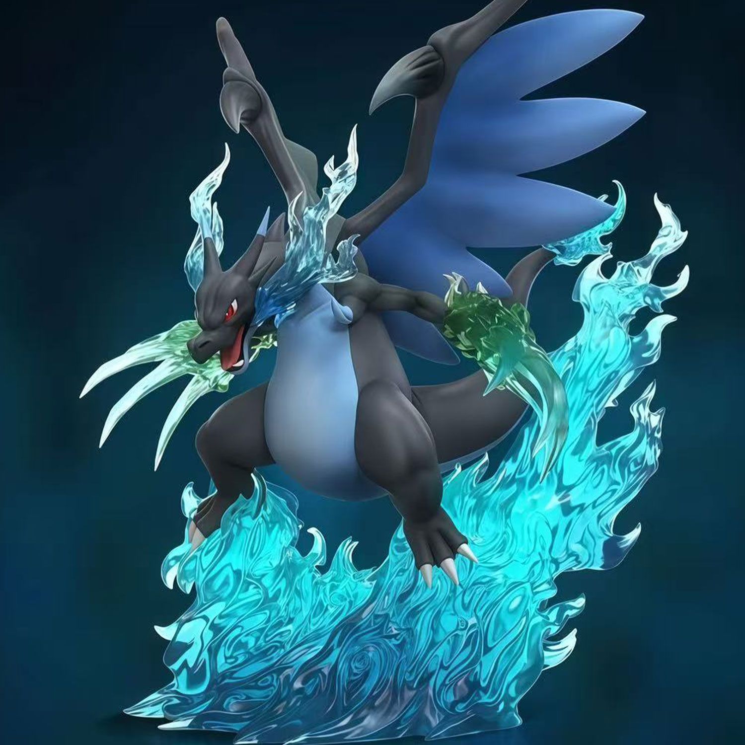 BKM宠物精灵四叶草喷火龙X黑龙X喷GK手办公仔1/20二次元潮玩模型