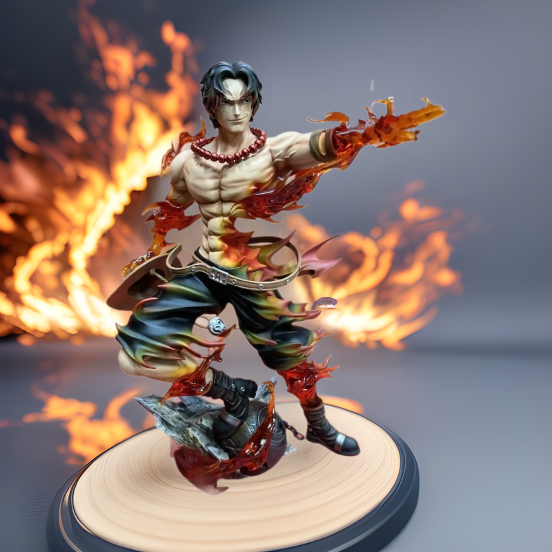 One Piece 动漫周边雕像二次元模型火焰花儿艾斯GK手办桌面摆件