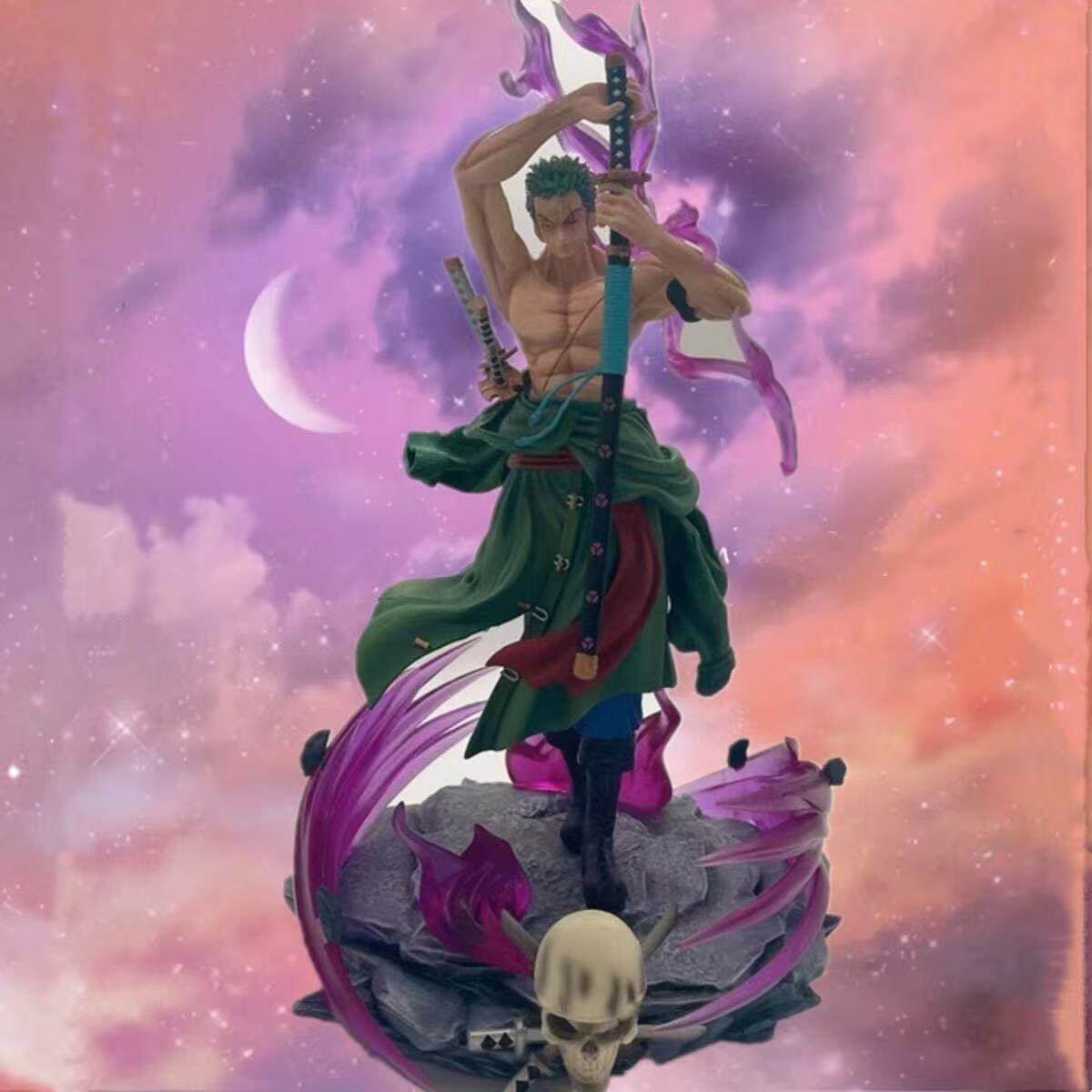 超大号海贼王拔刀索隆梦幻索隆三刀流阎魔全特效手办摆件模型礼物