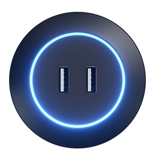 优必克Q系列轨道插座专用五孔适配器USBtype-c接口插头