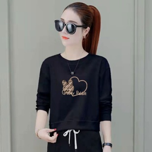 韩系卫衣女款小个子2026新款秋冬时尚洋气时髦秋装圆领短款上衣