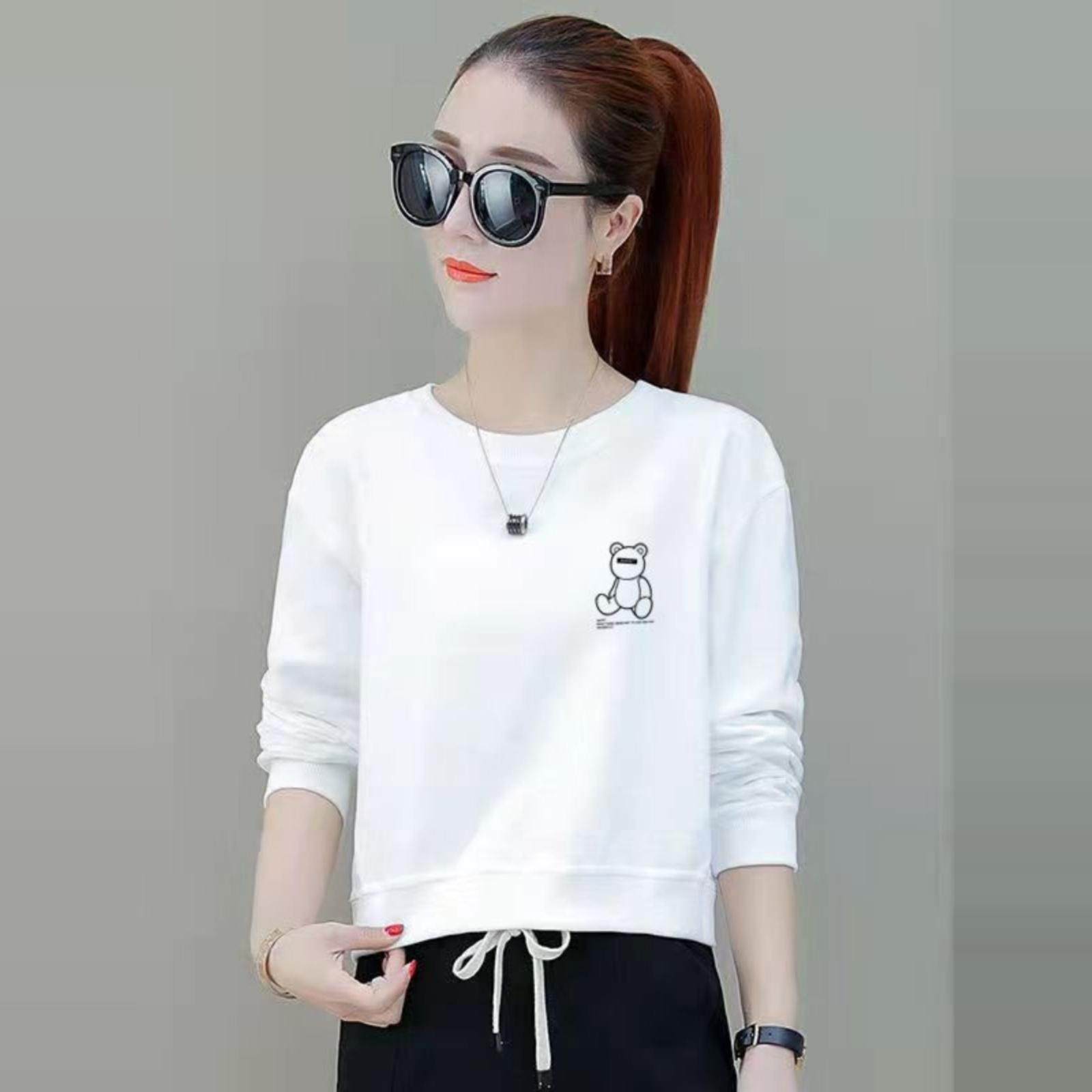 秋冬女圆领小个子高档卫衣2026新款短款宽松时尚上衣i长袖女上衣