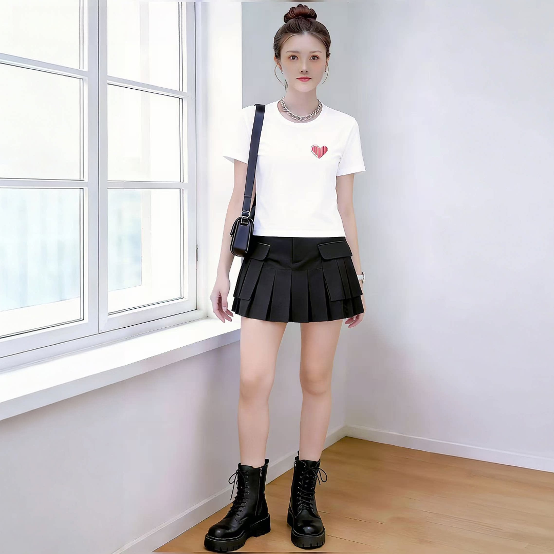 2026夏季短款宽松圆领T恤女图片