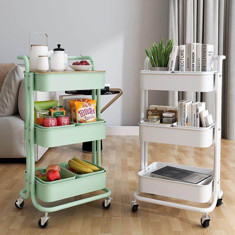 厨房置物架落地多层果蔬菜架客厅浴室可移动家用杂物架零食收纳架