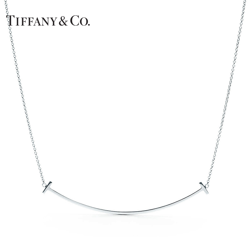 香港专柜Tiffany&Co.蒂芙尼RETURNTO系列925银经典双心形粉色项链