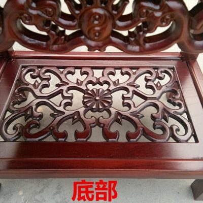 包邮奇石鱼缸置物架多层客厅室内茶桌花架盆景架桌底座中式实木质