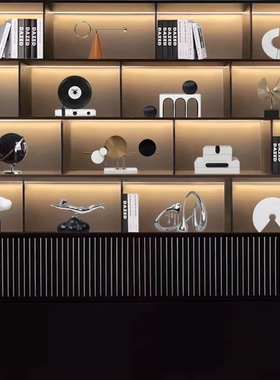 艺术办公室书柜样板间桌面摆件