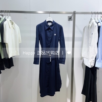 丽丽26年春款单排扣长袖连衣裙