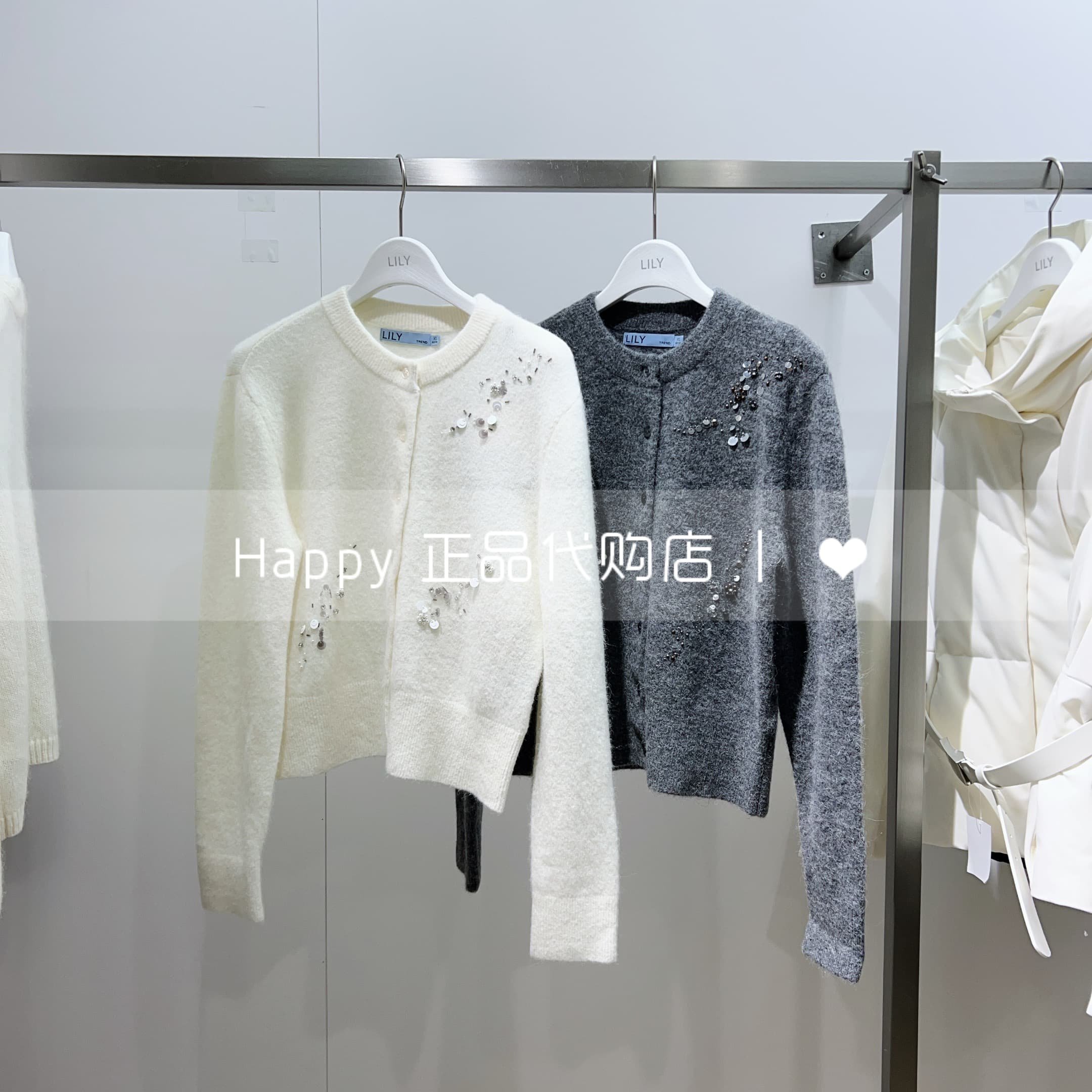 LILY丽丽羊毛针织开衫