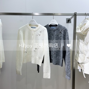 女毛衣 125440TC407圆领亮片针织开衫 25年冬新款 LILY丽丽国内代购