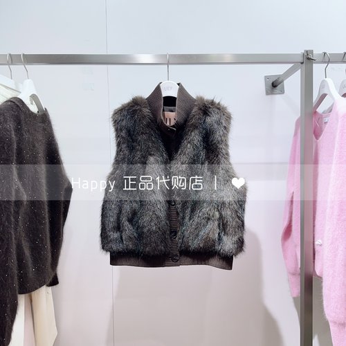 LILY丽丽25年冬拼接背心马甲