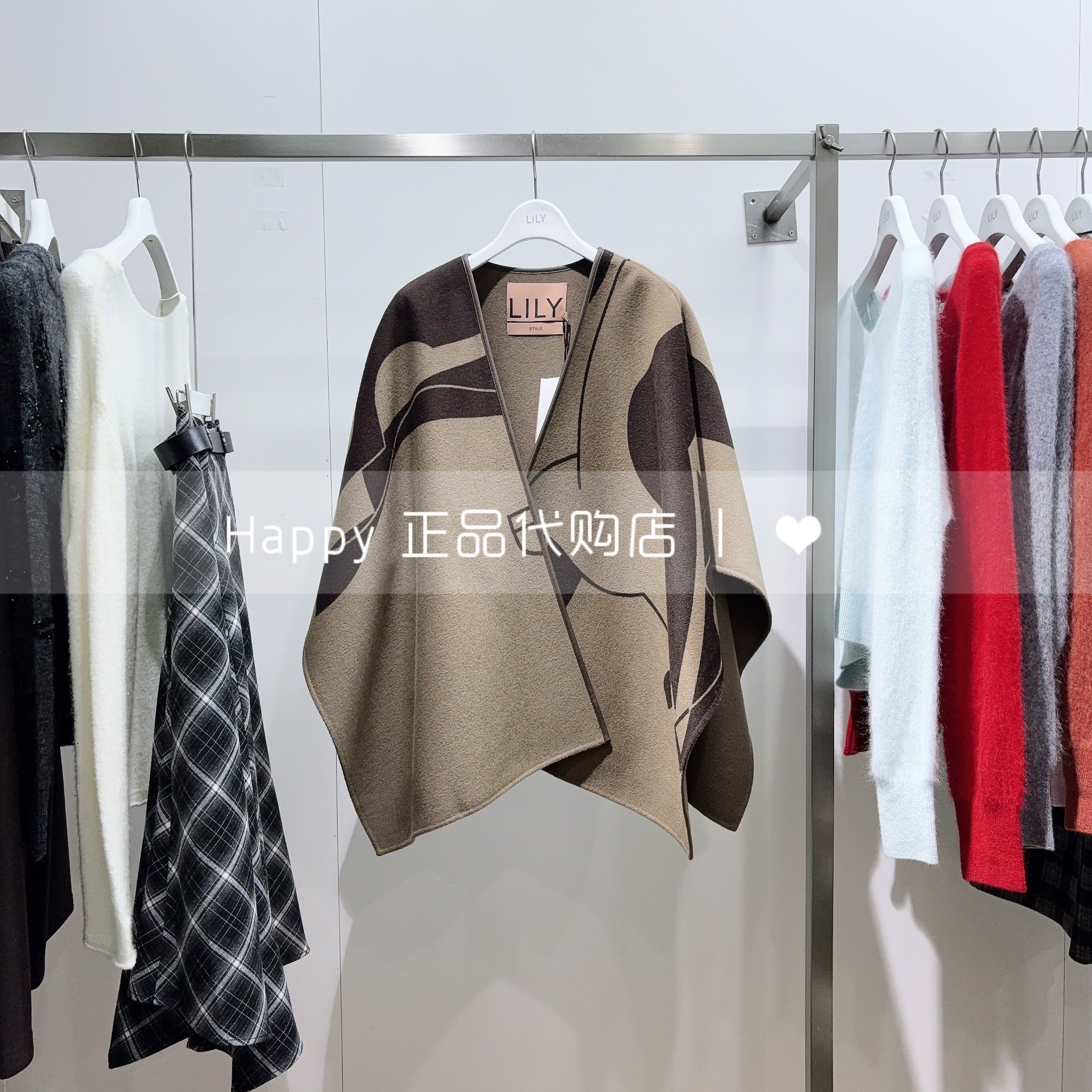 LILY丽丽25年冬新斗篷披风外套