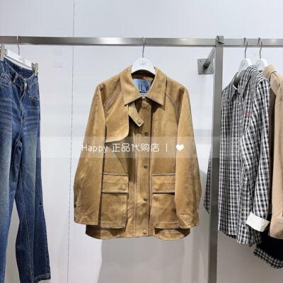 26年春新款LILY中长款麂皮绒外套