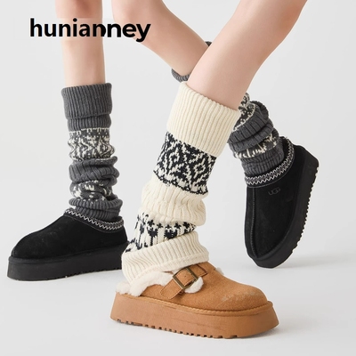 袜套堆堆袜冬加厚日系袜套女款秋冬季费尔岛森系复古堆堆袜套