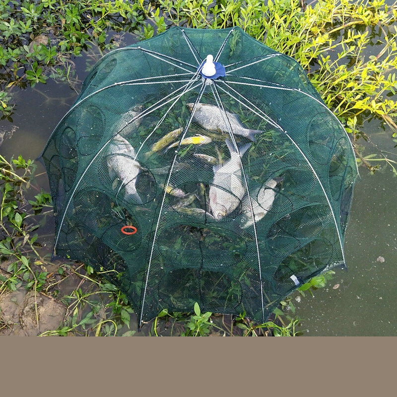 渔网地网鱼笼只进不出捞鱼网虾笼泥鳅黄鳝龙虾鱼网折叠河虾笼子龙
