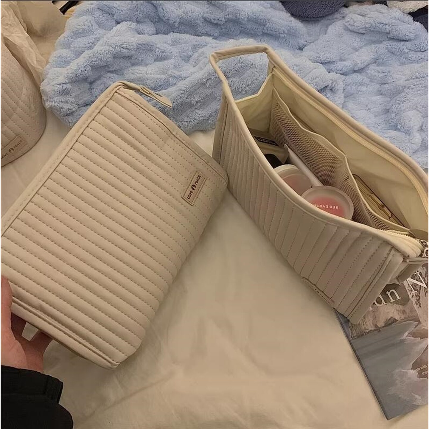 化妆品收纳包出门方便携带旅行高级感便携PU防水洗漱包简约家用