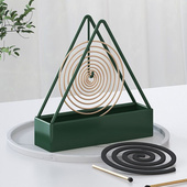 2023檀香蚊香架多功能家用壁挂式 蚊香盘托接灰盘防火香炉摆件 立式