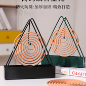 文香盆托盘蚊香支撑架创意鸟笼点蚊香 架子纹香盆盒子带盖接灰盘