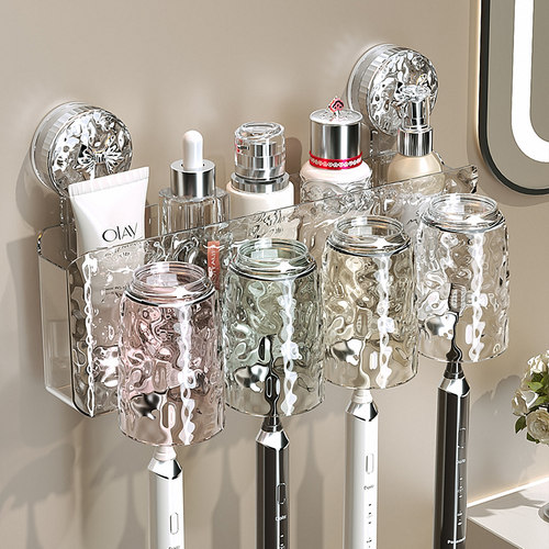 吸盘牙刷置物架壁挂式