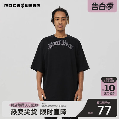 夏季印花oversize短袖Rocawear