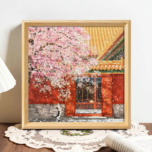 故宫四季拼图专用相框35x35定制春夏秋冬300片画框空框装裱挂墙