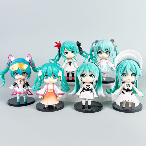 6款初音未来Q版套装手办动漫摆件二次元盲盒扭蛋潮玩摆件景品